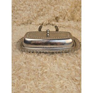 Vintage Silver Plated Covered Buter Dish